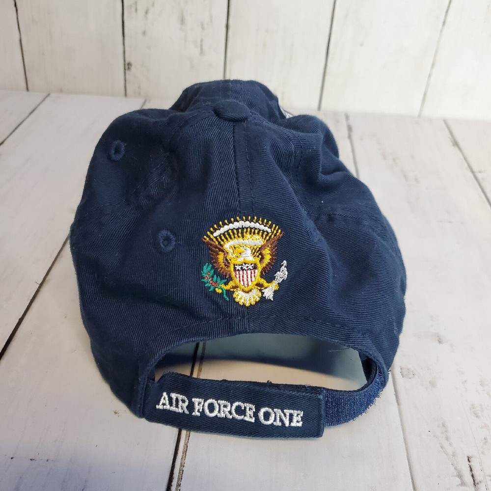 Air Force One Presidential Crew Black Embroidered Baseball Cap Hat Blue Adult - Picture 6 of 9